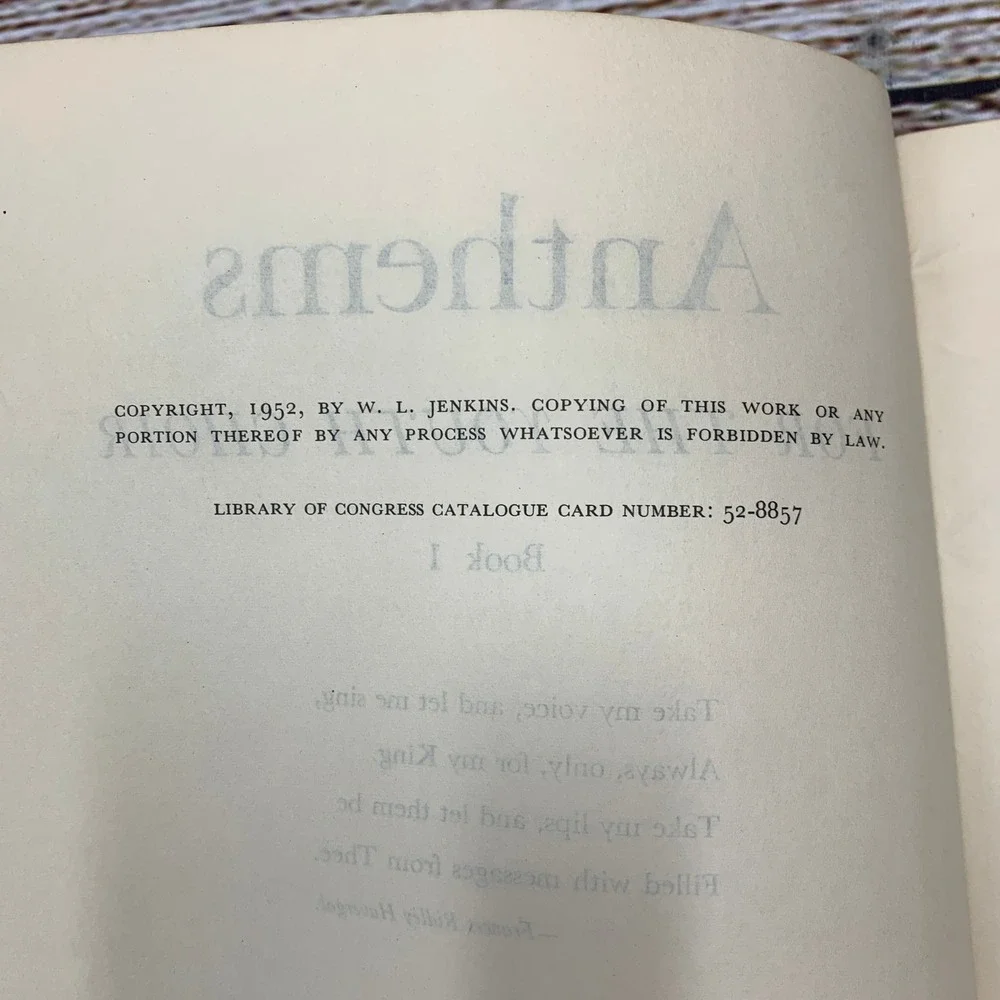 Anthems for the Youth‎ Choir Book 1 Vintage Music Score 1952
